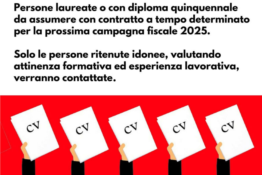 RICERCA DI PERSONALE DAL CAAF CGIL FERRARA PER CAMPAGNA FISCALE 2025