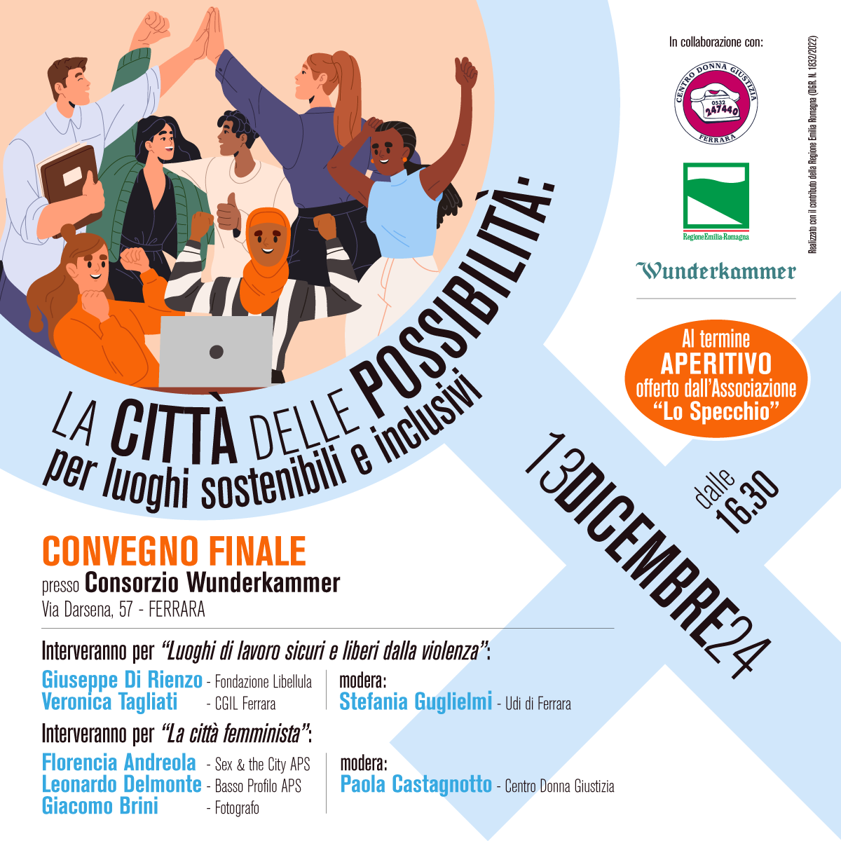  Convegno “La città delle possibilità: per luoghi sostenibili e inclusivi” venerdì 13 dicembre