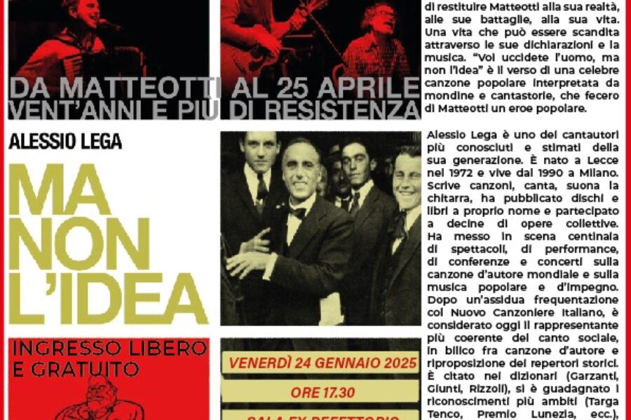 “L’idea che non muore: Giacomo Matteotti” venerdì 24 gennaio a Ferrara